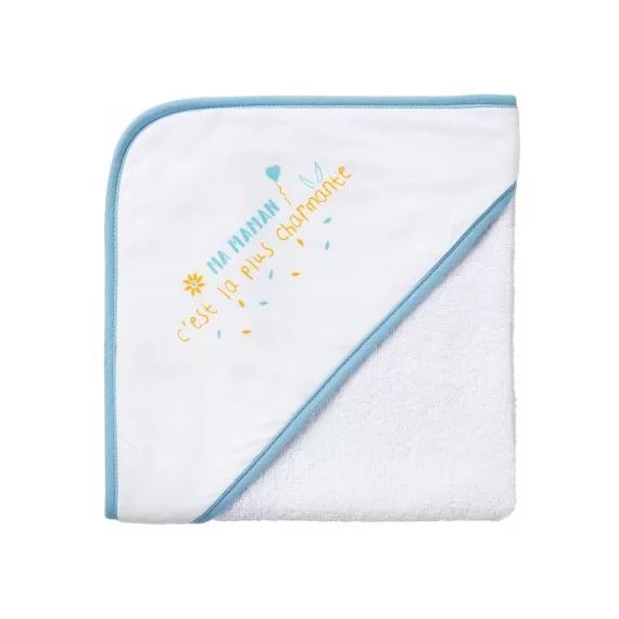Cape de bain Ma maman, la plus charmante (70 x 70 cm)