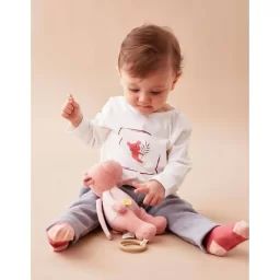 Set de 2 t-shirts en coton manches longues blanc