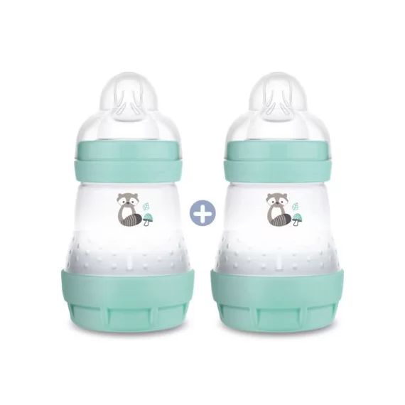 Lot de 2 biberons anti-colique Nature Aqua débit 1 lent (160 ml)