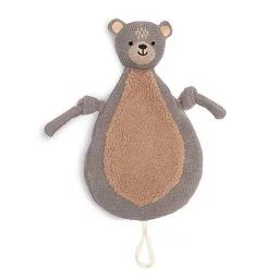Attache Sucette Doux Ours – Jollein – Porte Tétine – Bébé – Gris – Mixte Gris