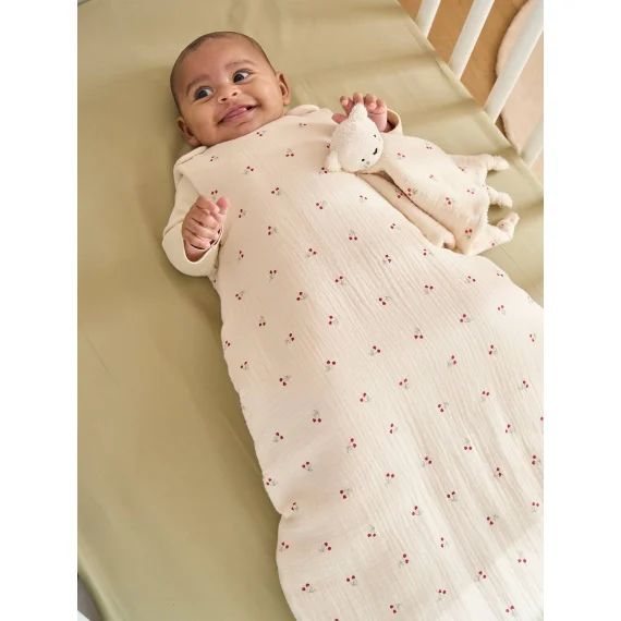 Gigoteuse sans manches CHERRY personnalisable beige imprimé