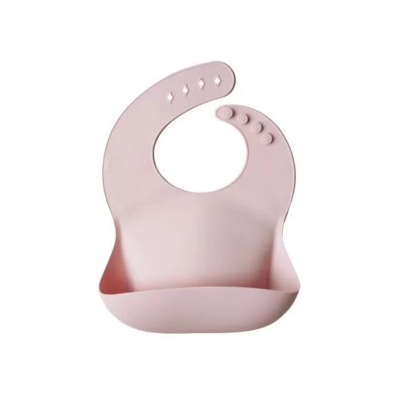 Bavoir à poche en silicone Blush
