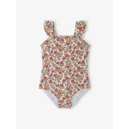 Maillot de bain 1 pièce bébé fille fleurs rose