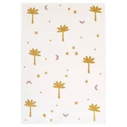 Tapis Enfant Petits Palmiers Little Palm Miel – Nattiot Multicolore