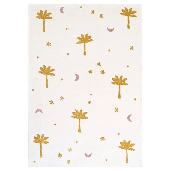 Tapis Enfant Petits Palmiers Little Palm Miel – Nattiot Multicolore