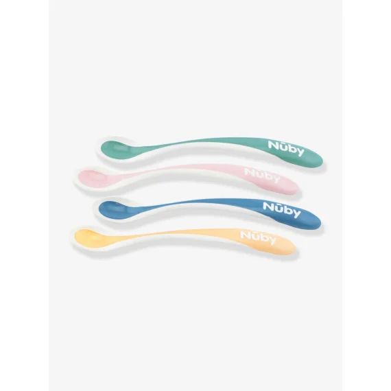 Lot de 4 cuillères bébé thermosensibles NUBY aléatoire