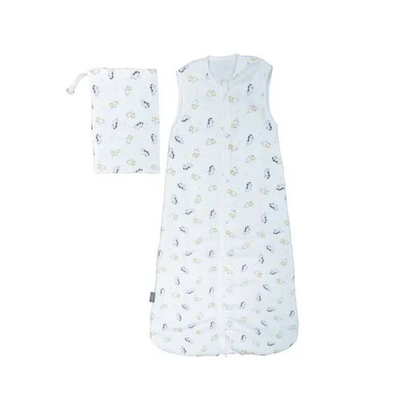 GIGOTEUSE LANGE COTON BIO 100CM PLUCHE ET POMPON blanc