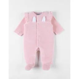 Pyjama En Velours Côtelé, Lapin Rose