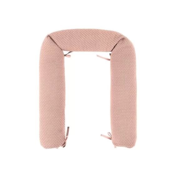 Tour de lit traversin en tricot rose Susie & Bonnie (180 cm)