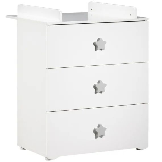 Commode à langer New Basic Boutons étoile gris