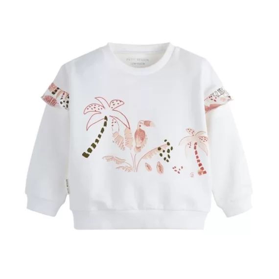 Sweat-shirt Bébé Fille Para Blanc