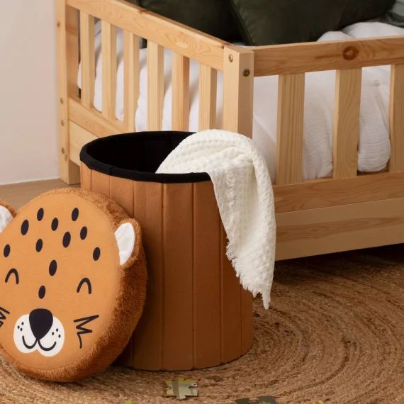 Pouf-coffre Enfant – Anoki Orange