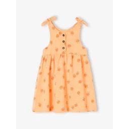 Robe à bretelles imprimée bébé abricot