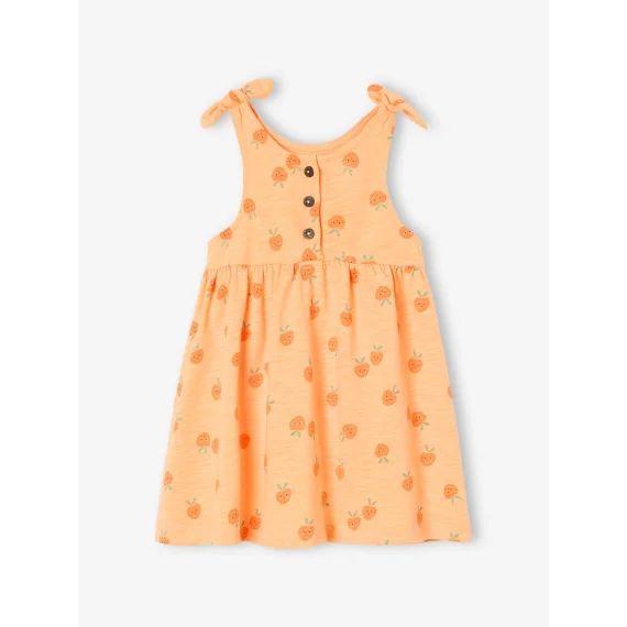 Robe à bretelles imprimée bébé abricot