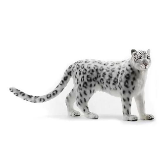Anima – Peluche léopard des neiges 122 cm gris
