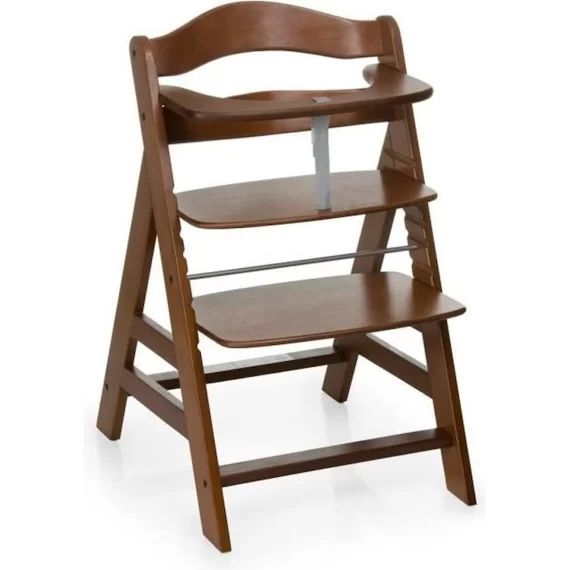 HAUCK Chaise Haute en Bois pour bébé Évolutive Alpha + / Walnut marron