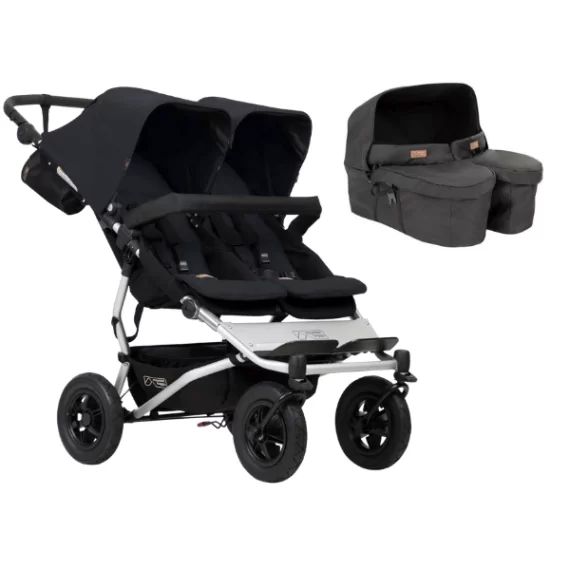 Poussette Double Mountain Buggy Duet V3.2 – Black + Nacelle Jumeaux