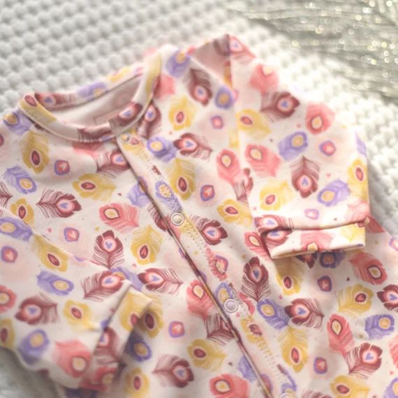 Pyjama imprimé plumes Fille Rose