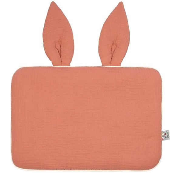 Oreiller Plat Lapin En Gaze De Coton Jeanne Terracotta