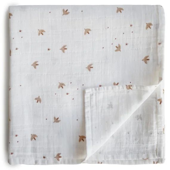 Maxi lange en coton bio Sparrows (120 x 120 cm)