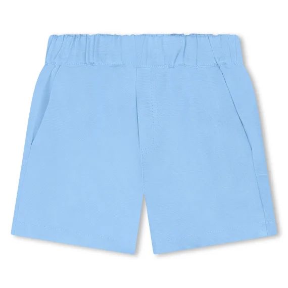 Short uni avec broderie placée Garçon