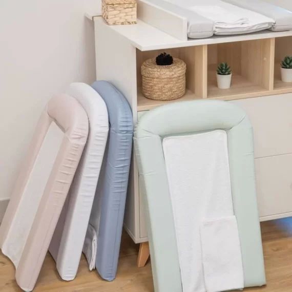 MATELAS À LANGER PVC AVEC 2 ÉPONGES AMOVIBLES/CONFORT 42×70 cm NUAGE gris