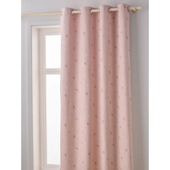 Rideau occultant et phosphorescent Fantaisie rose