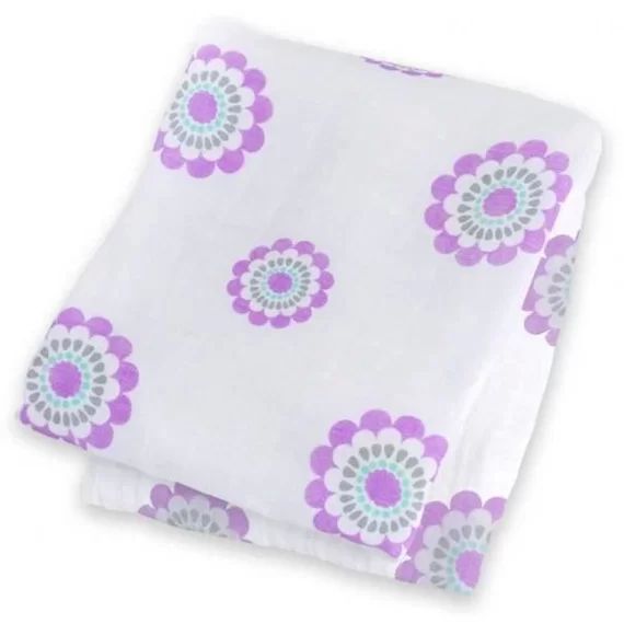 Lulujo – Lange en bambou – Médaillon de lavande – ELEMENTS FOR KIDS blanc