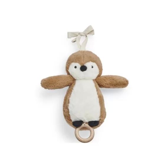 Peluche musicale pingouin caramel (20 cm)