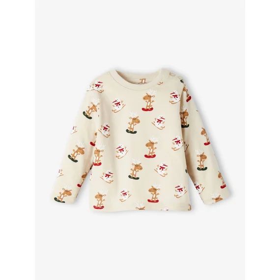 T-shirt de Noël bébé gris perle