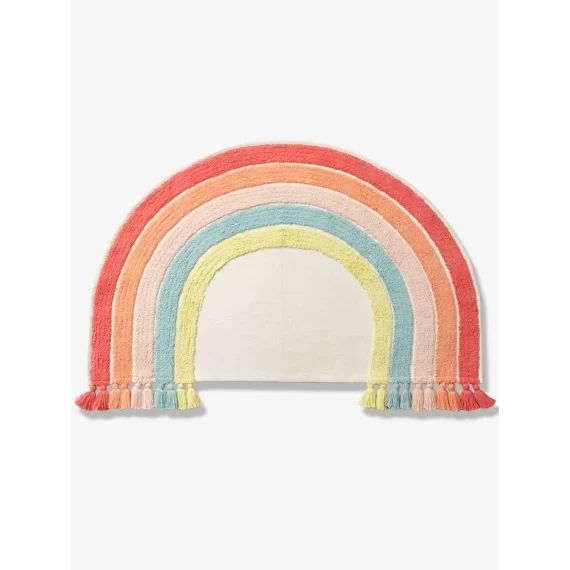 Tapis Arc-en-ciel rose multicolore