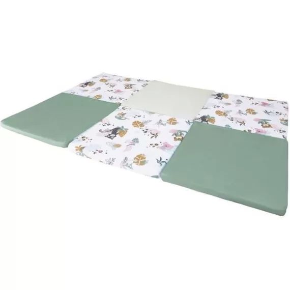 TINEO Maxi Tapis Malin Jungle Buddies 5 en 1 – Evolutif – Déhoussable – 180×200 cm – Nouvelle collection vert