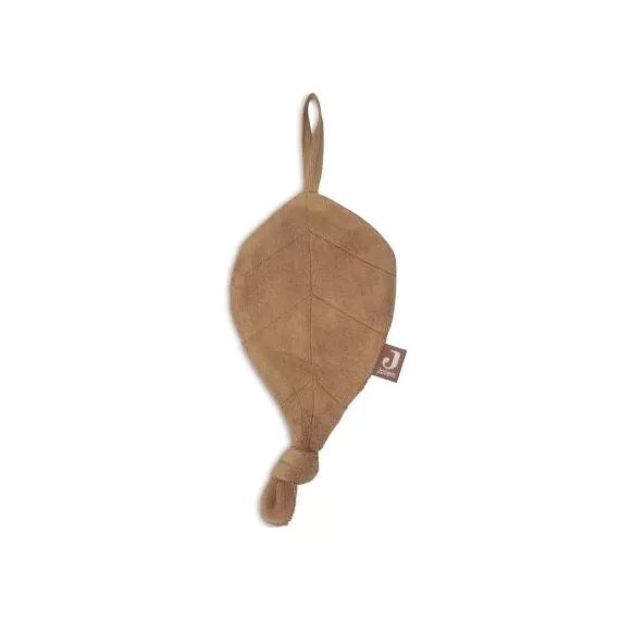Doudou attache sucette feuille Caramel