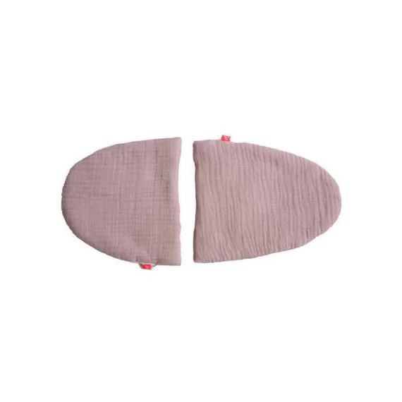 Parure de couffin osier et coton bio poupée rose pâle