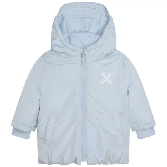 Doudoune zippée à capuche Garçon Bleu