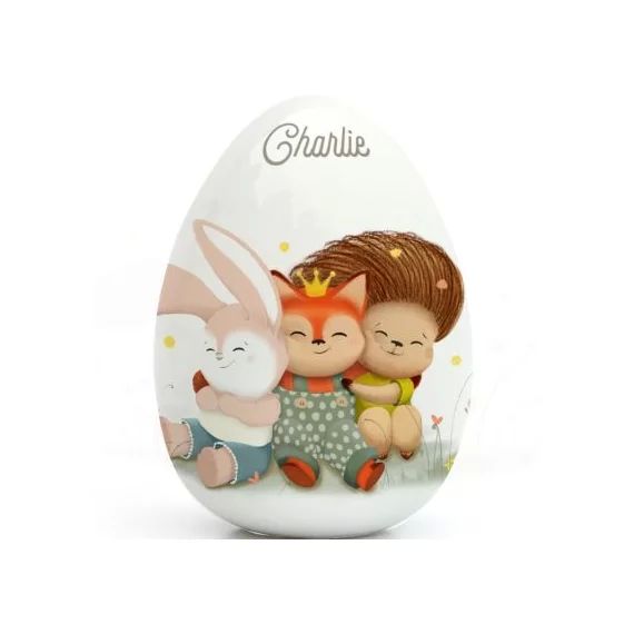 Oeuf en porcelaine Câlin (personnalisable)
