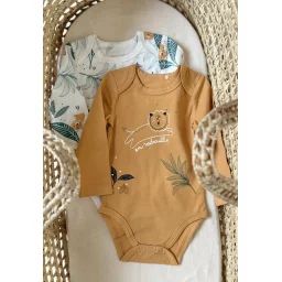 Lot De 2 Bodies Bébé Manches Longues Charly Camel