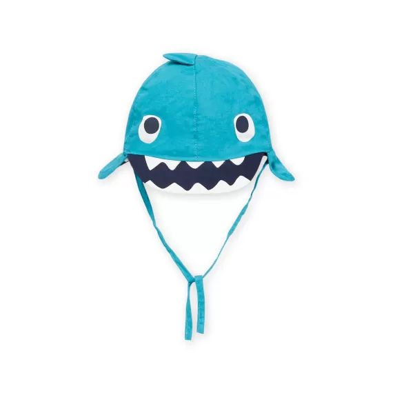 Casquette Turquoise À Motif Tête De Requin