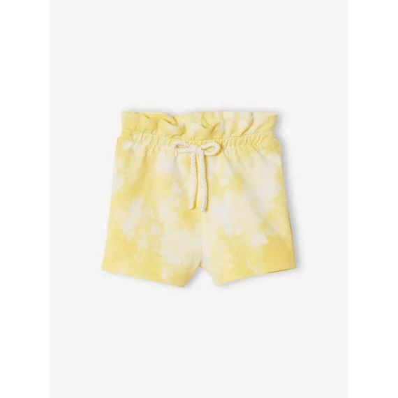 Short tie and dye bébé en molleton jaune