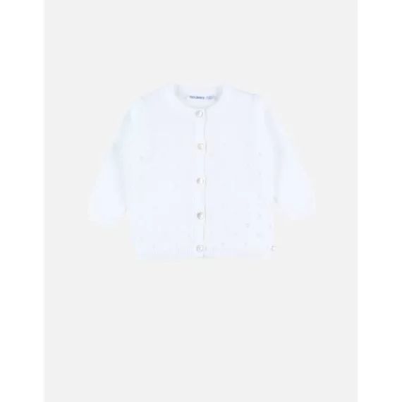 Cardigan En Tricot Fin Blanc