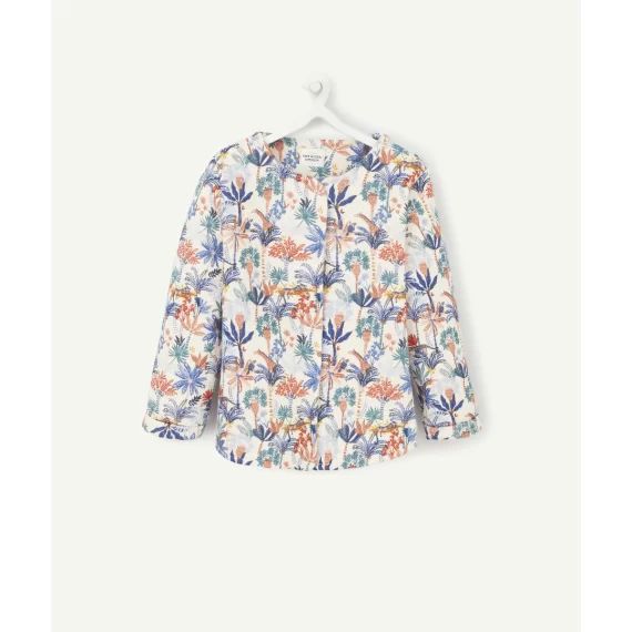 Gilet blanc imprimé savane bébé fille –  – Soldes