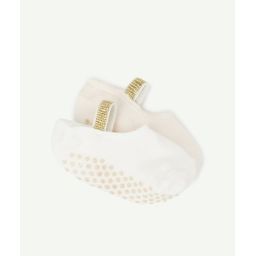 Les 2 paires de chaussettes unies avec patchs anti-dérapants –  – Soldes