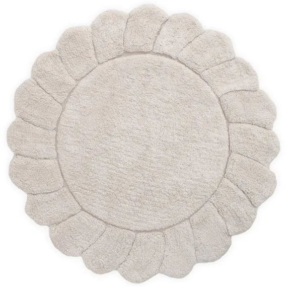 Tapis Chambre Enfant Coton Lavable Motif Fleurs – Nattiot – Gabrielle Beige