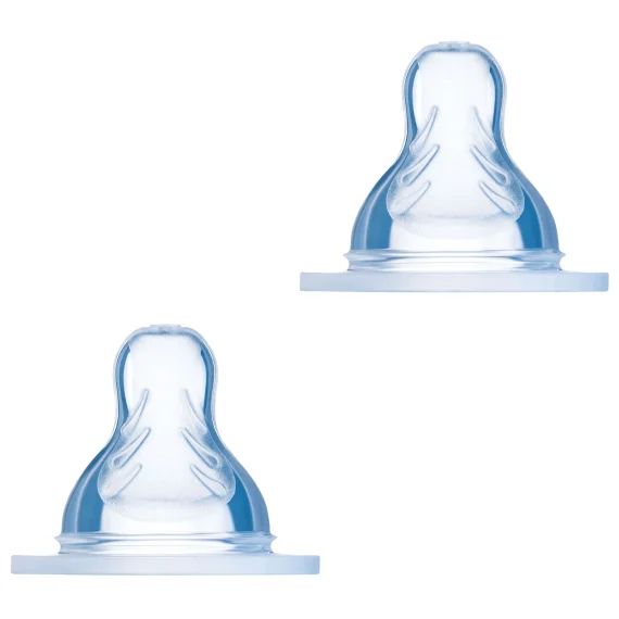 Lot de 2 tétines en silicone débit X ultra rapide (6 mois et +)