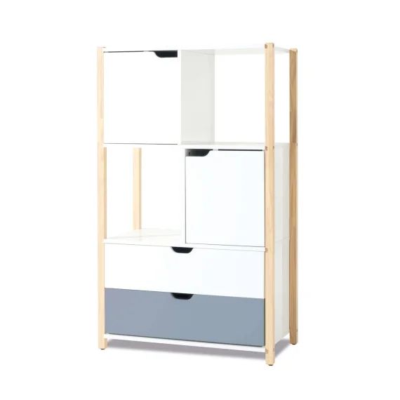 Armoire D&rsquo;enfant Montessori (portes Et Tiroirs) Bleu