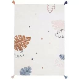 Tapis rectangulaire en coton Monsteras (120 x 170 cm)