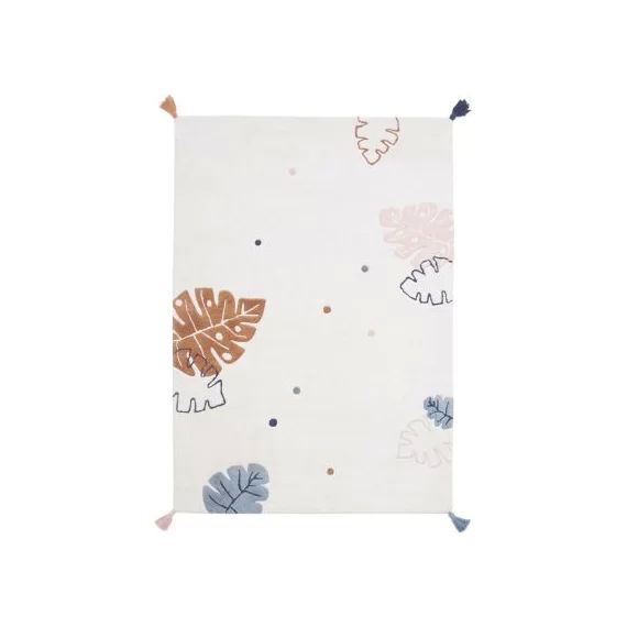 Tapis rectangulaire en coton Monsteras (120 x 170 cm)