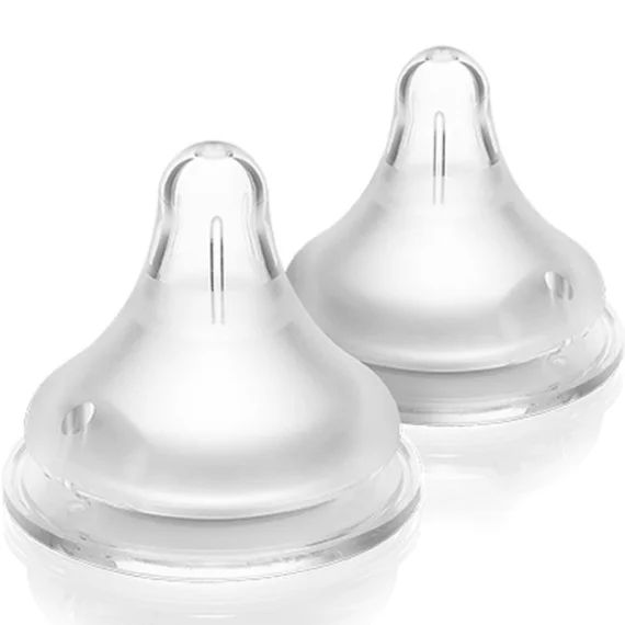 Lot de 2 tétines Natural Wave® spécial allaitement débit rapide
