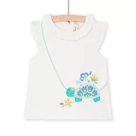 T-shirt À Manches Courtes Écru