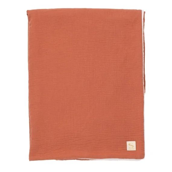 Couverture Bébé En Gaze De Coton Et Polaire Rouge